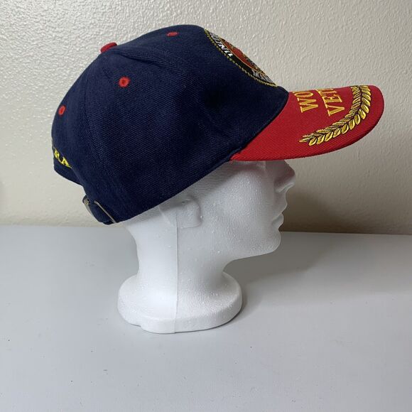 United States Marine Corps USM Baseball Cap 'Woman Veteran' Blue Red Adjustable - Picture 5 of 7